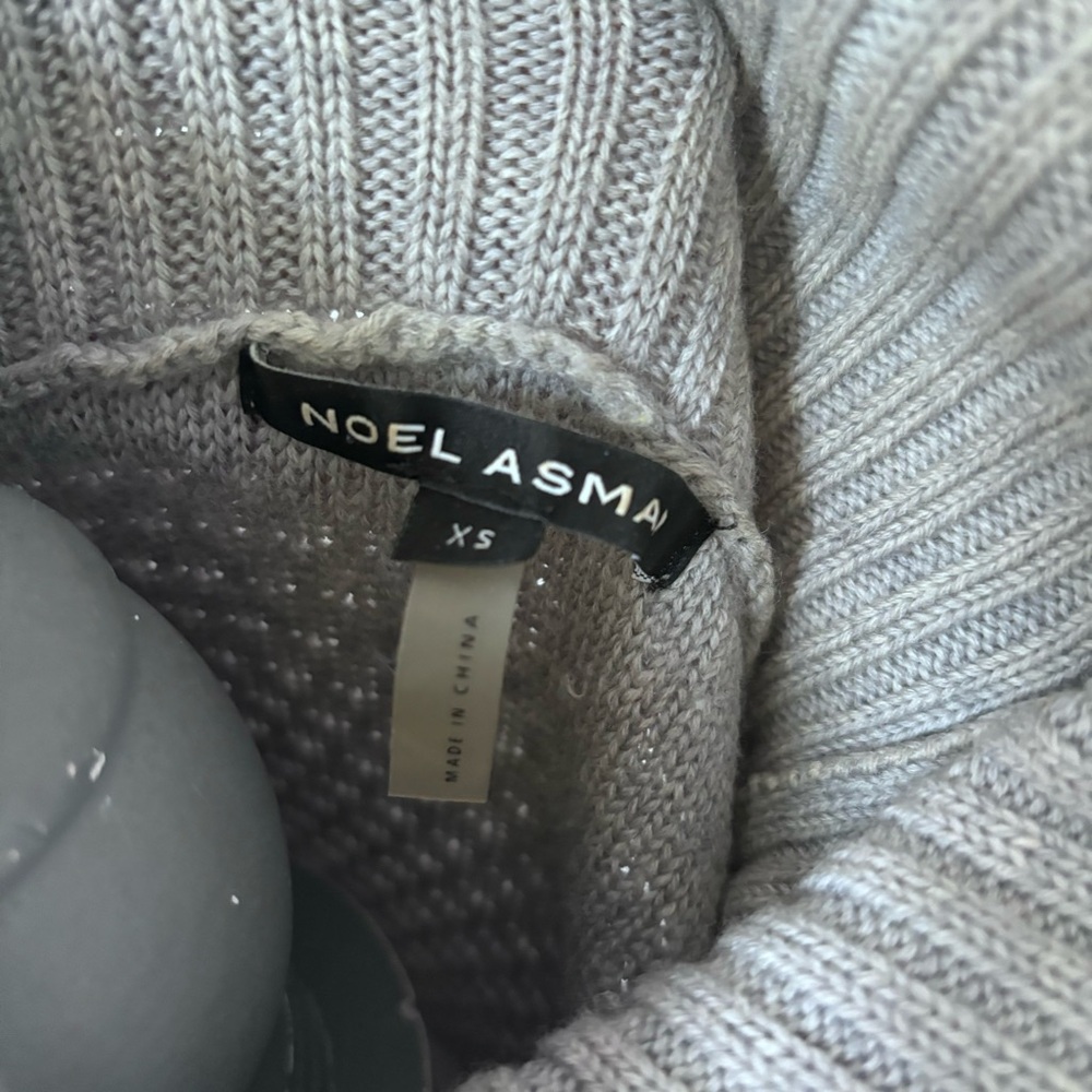 NOEL ASMAR Grey waffle knit wool turtleneck sweater XS - Picture 8 of 8